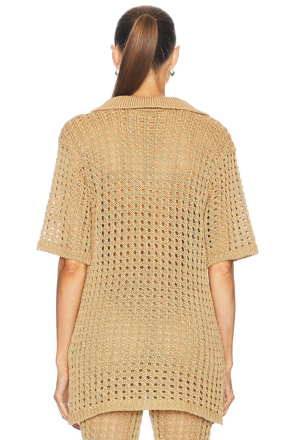 Brisas Crochet Polo Top
