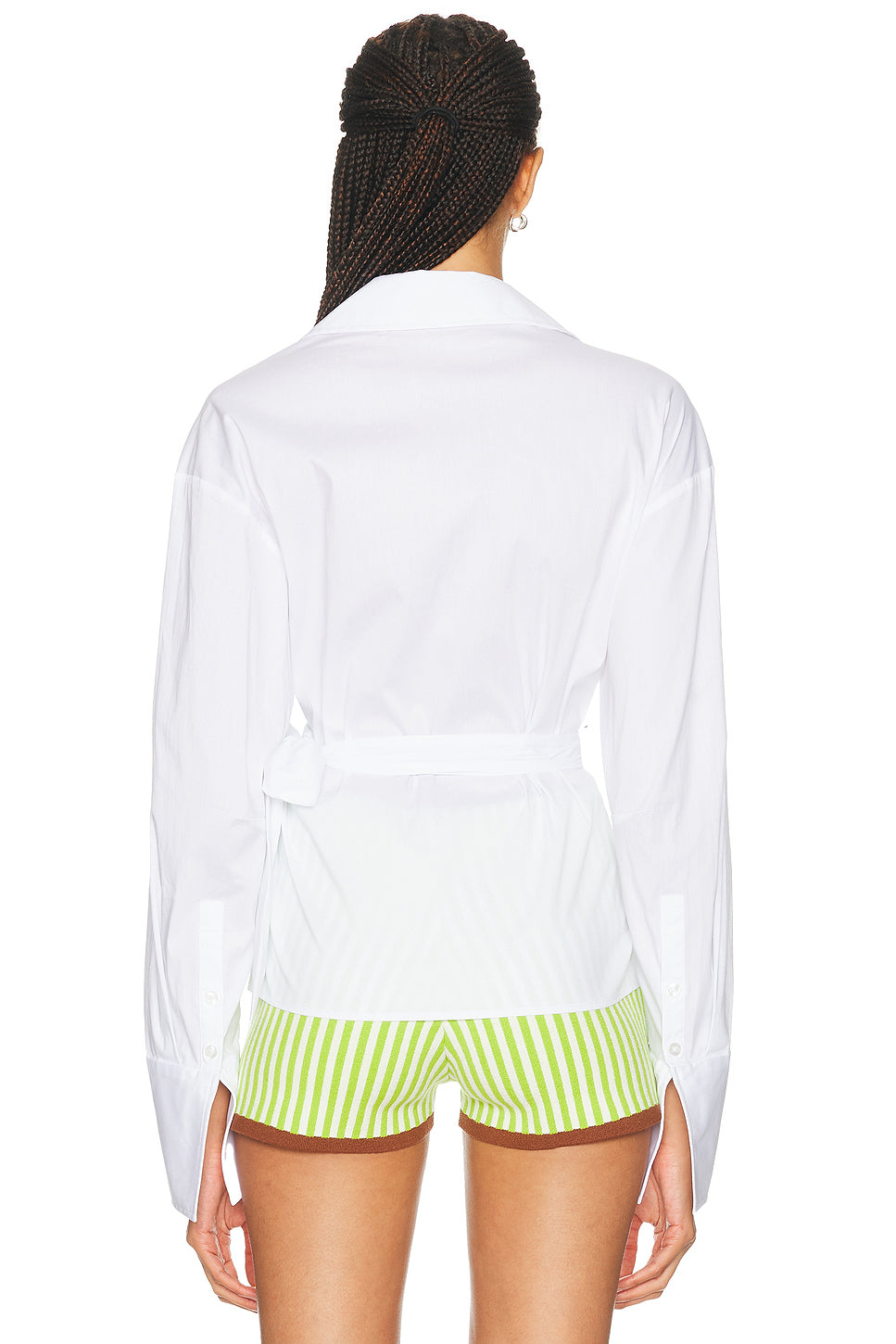 Anya Poplin Wrap Top