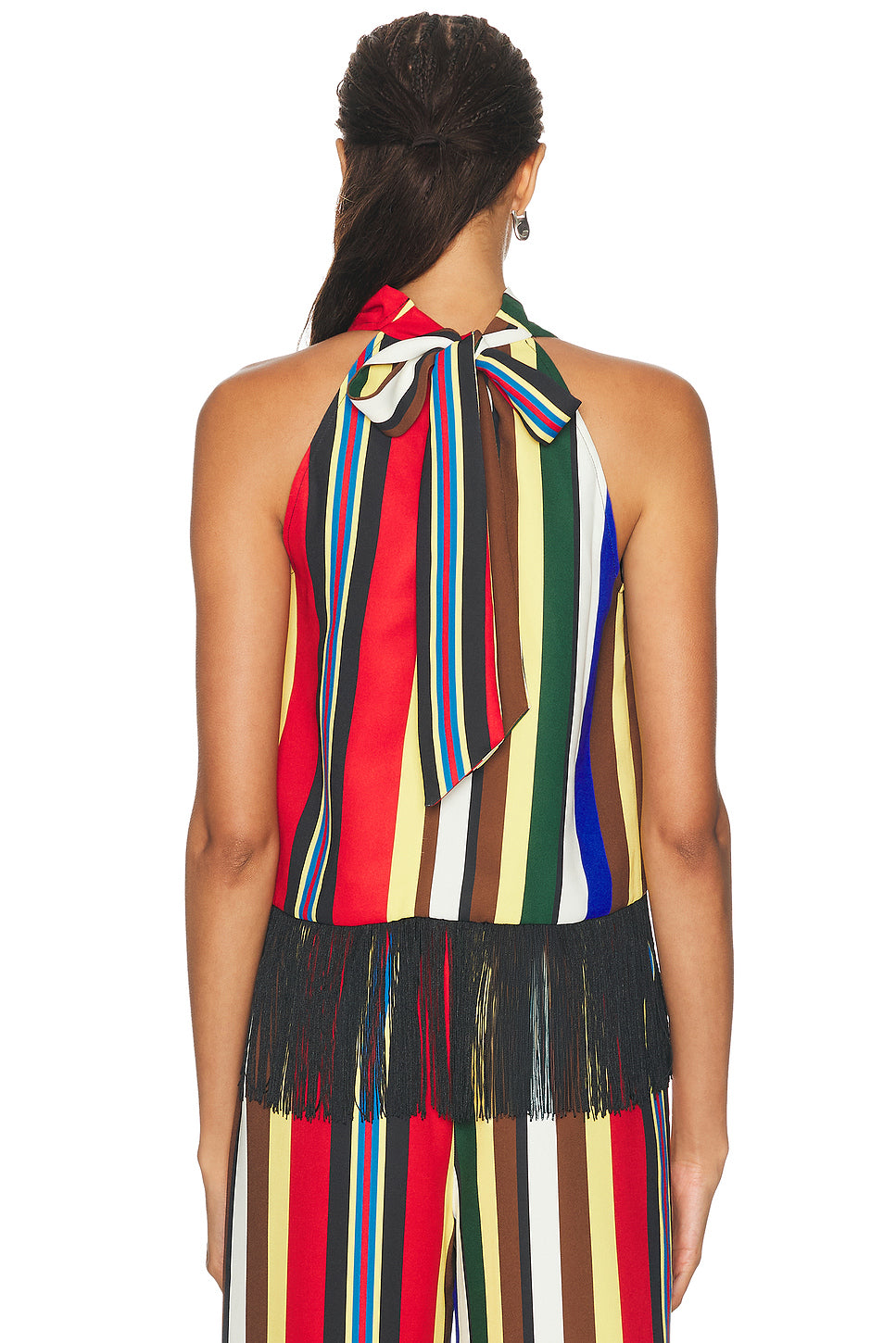 Tia Crepe Fringe Top