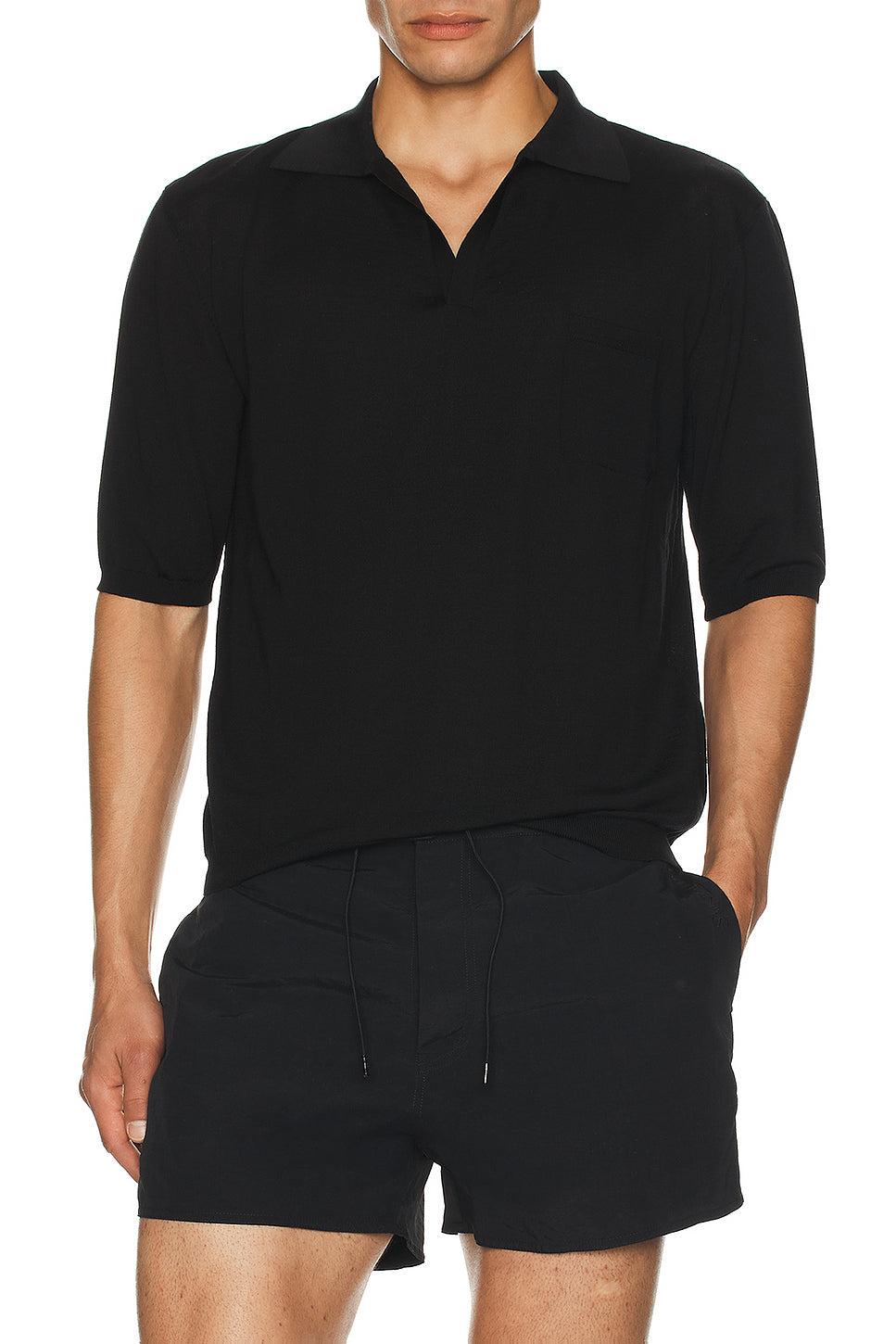 Short Sleeve Polo Sweater