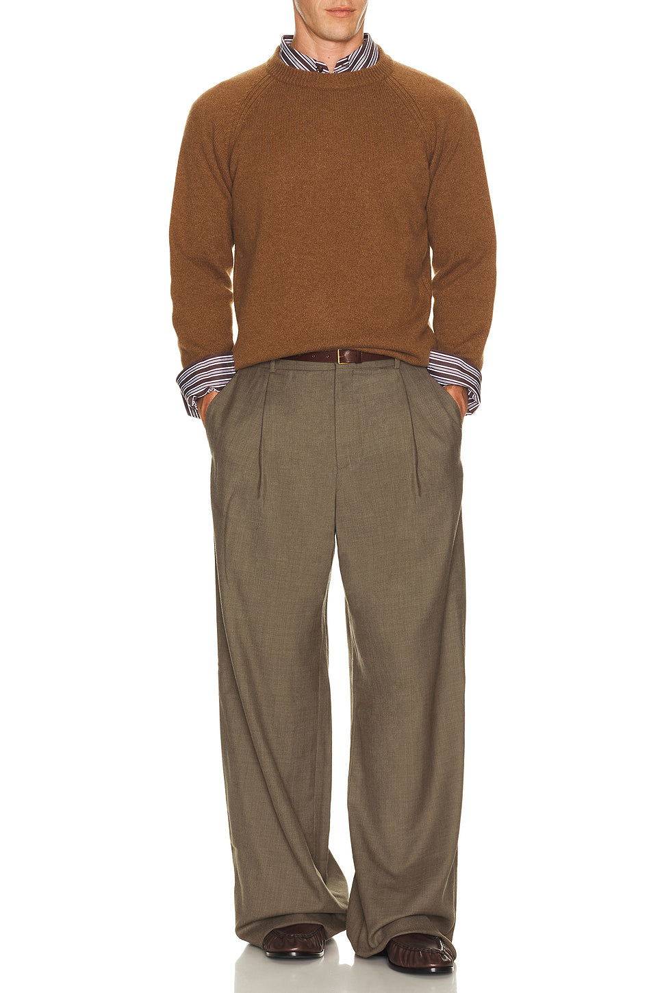 Cashmere Raglan Sleeve Crewneck Sweater