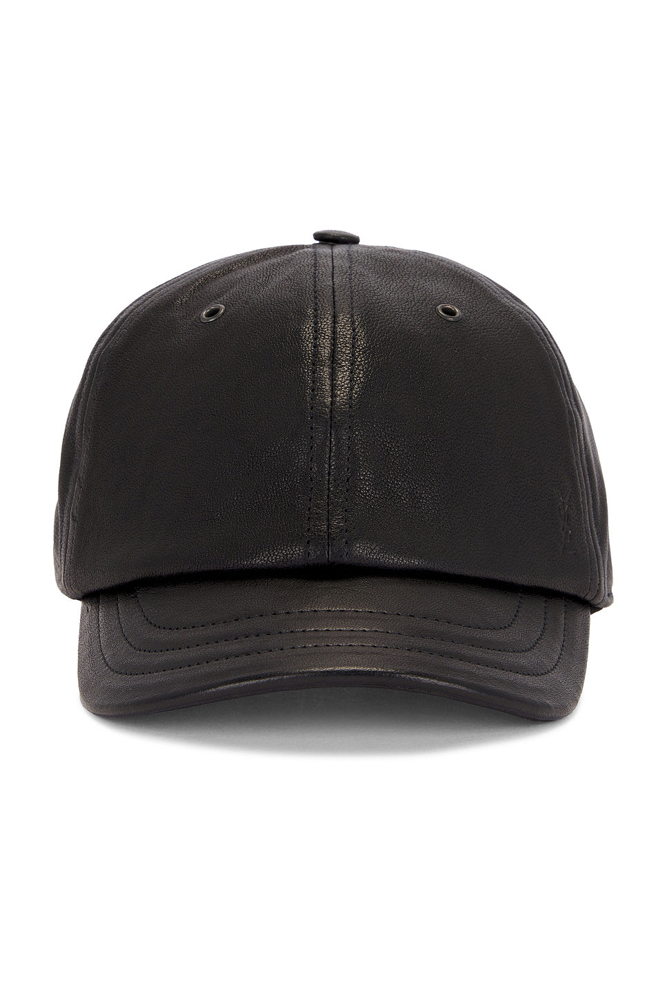 Leather Cap With Small Visor