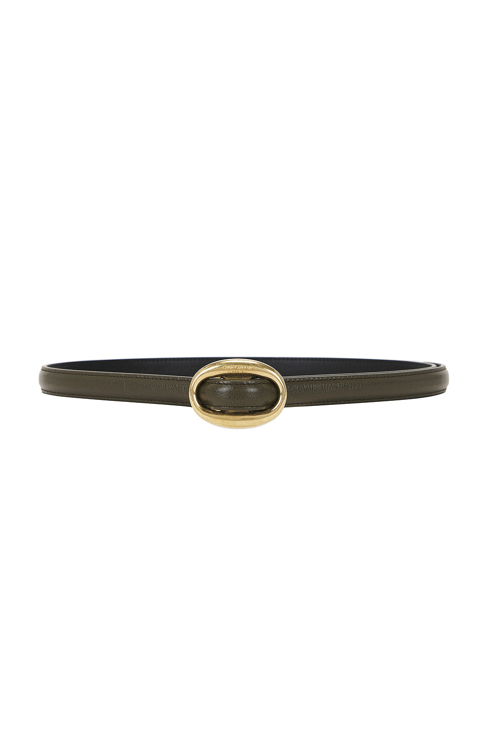Oval Buckle Thin Belt