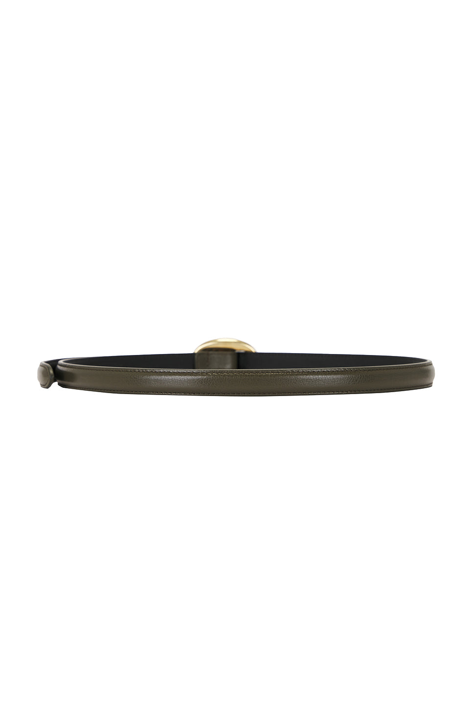 Oval Buckle Thin Belt