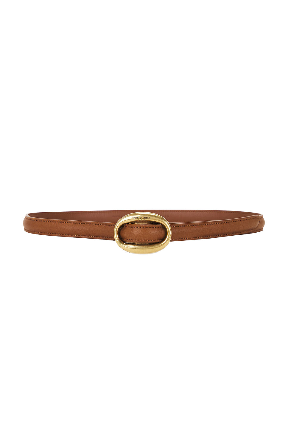 Oval Buckle Thin Belt