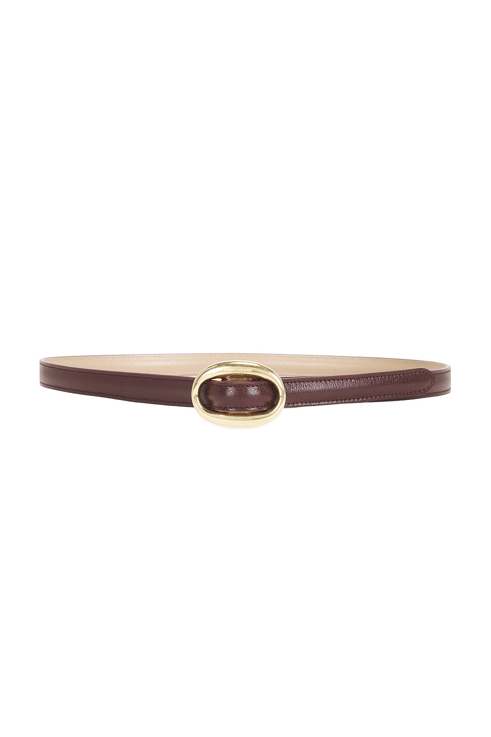 Fine Ceinture Reversible Boucle Ovale Belt