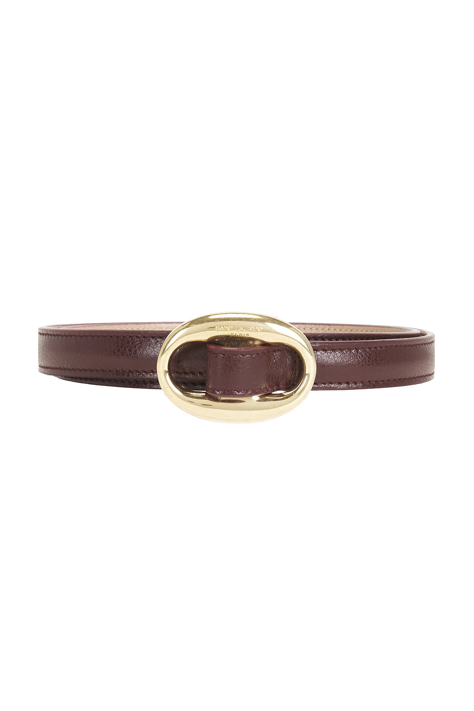 Fine Ceinture Reversible Boucle Ovale Belt