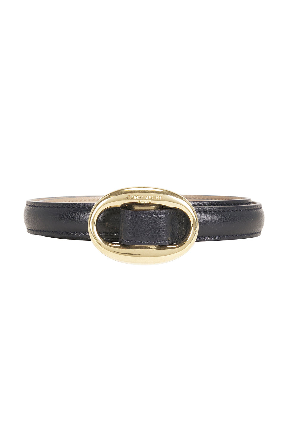 Fine Ceinture Reversible Boucle Ovale Belt