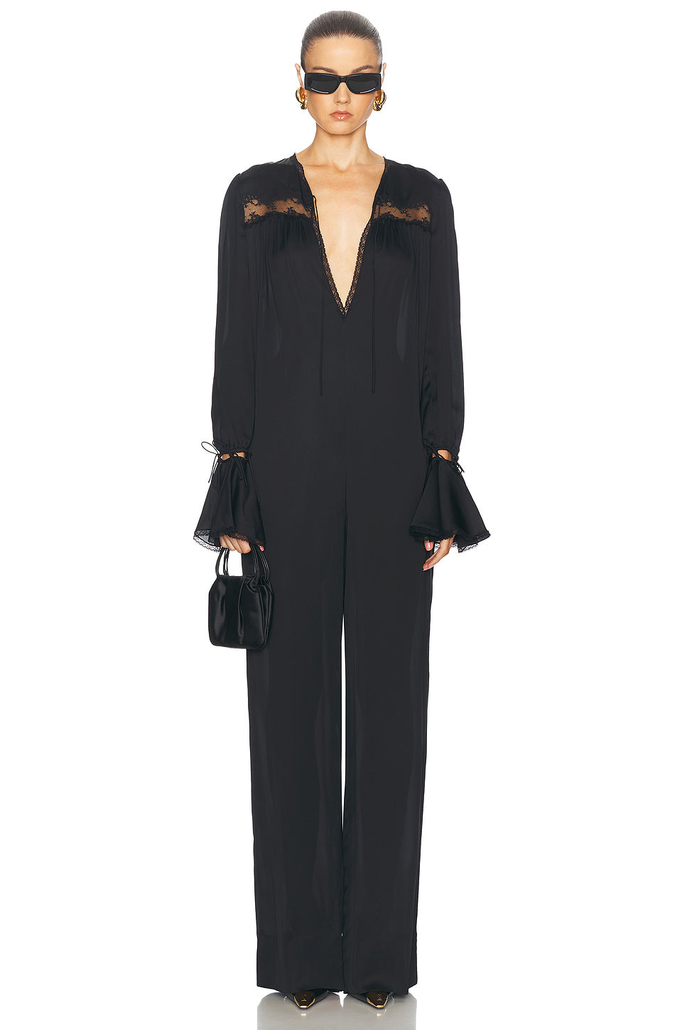 Tie Front Long Jumpsuit