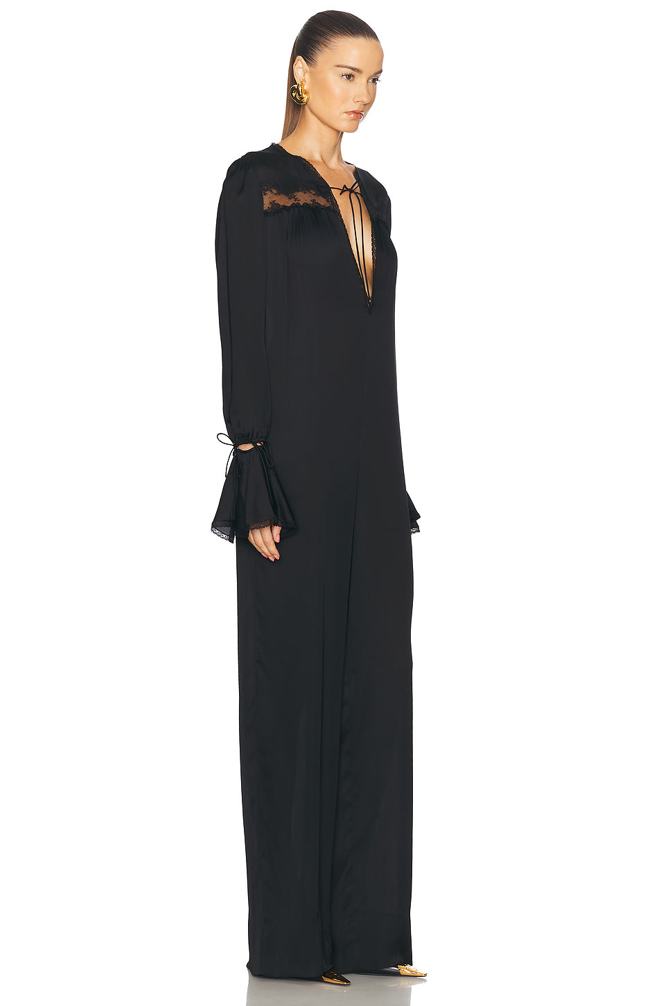 Tie Front Long Jumpsuit