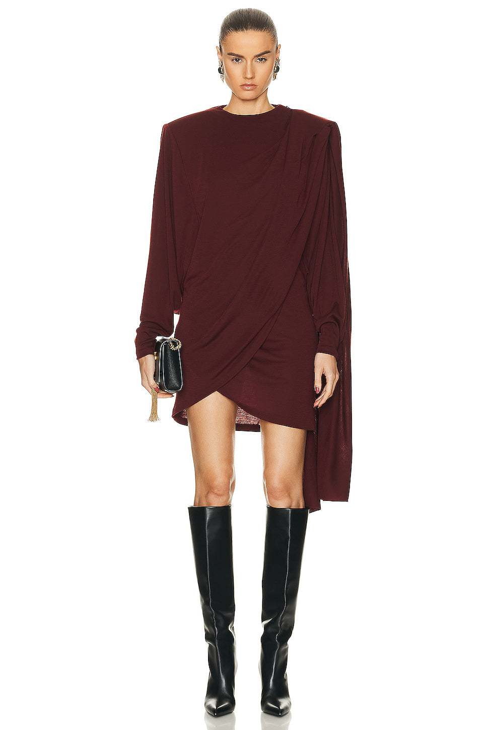 Long Sleeve Draped Dress