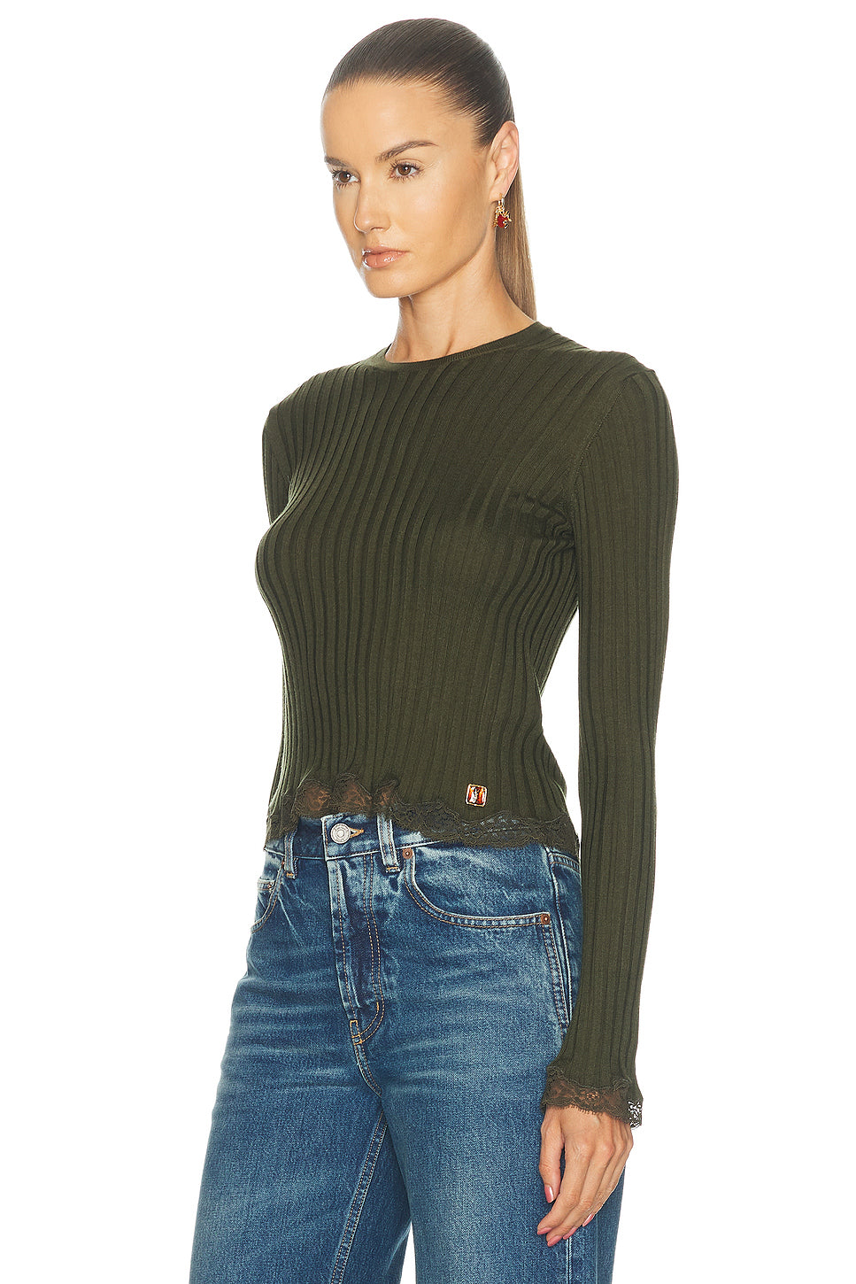 Lace Trimmed Sweater