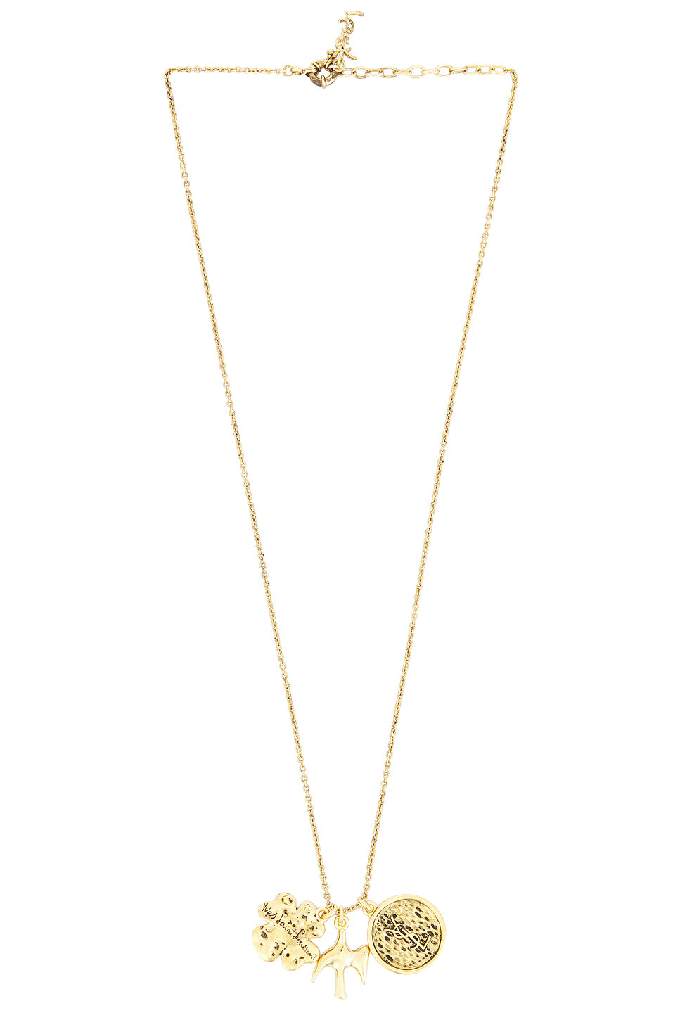YSL Medal Dove & Lucky Charm Necklace