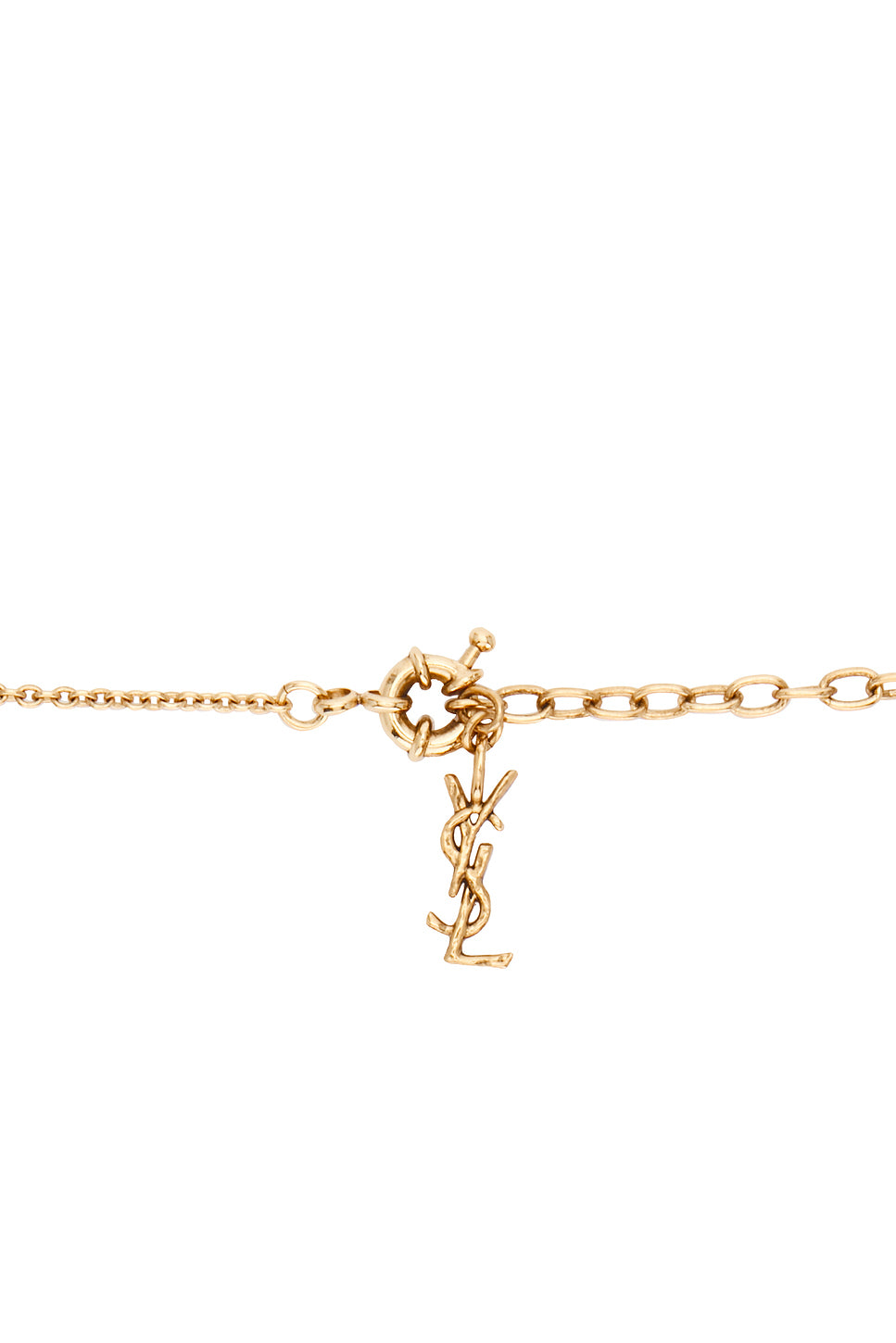 YSL Leave & Hydrangea Charm Necklace