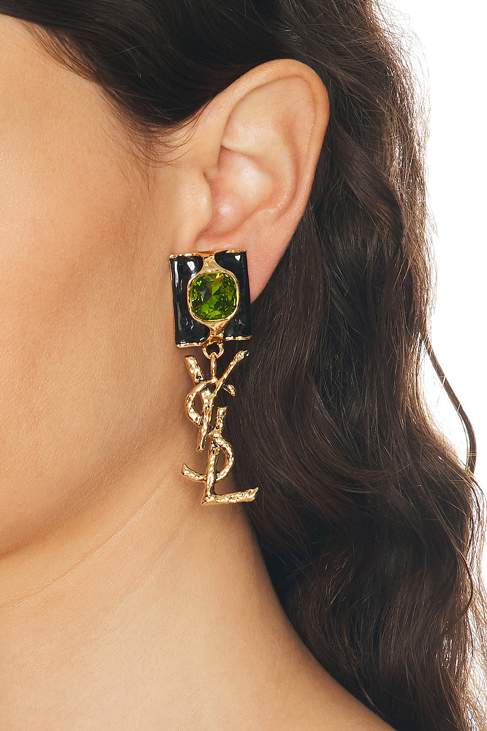 YSL Pendant Squared Earrings