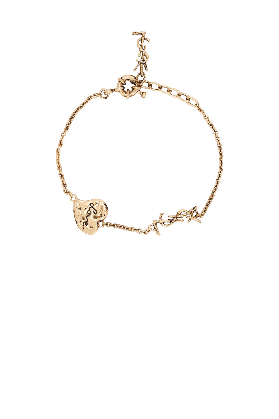 Thin YSL & Heart Bracelet