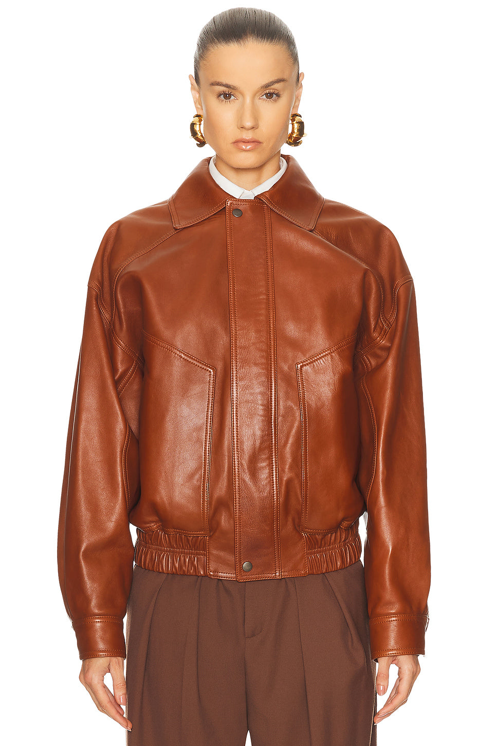 Leather Bomber Jacket