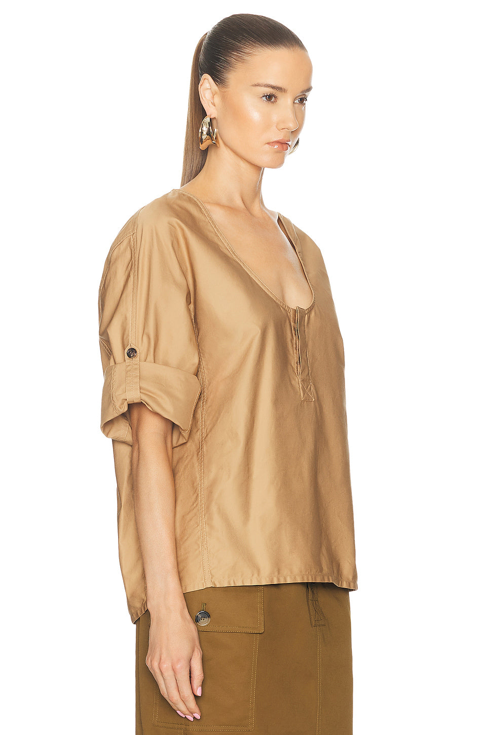 Convertible Sleeve Blouse