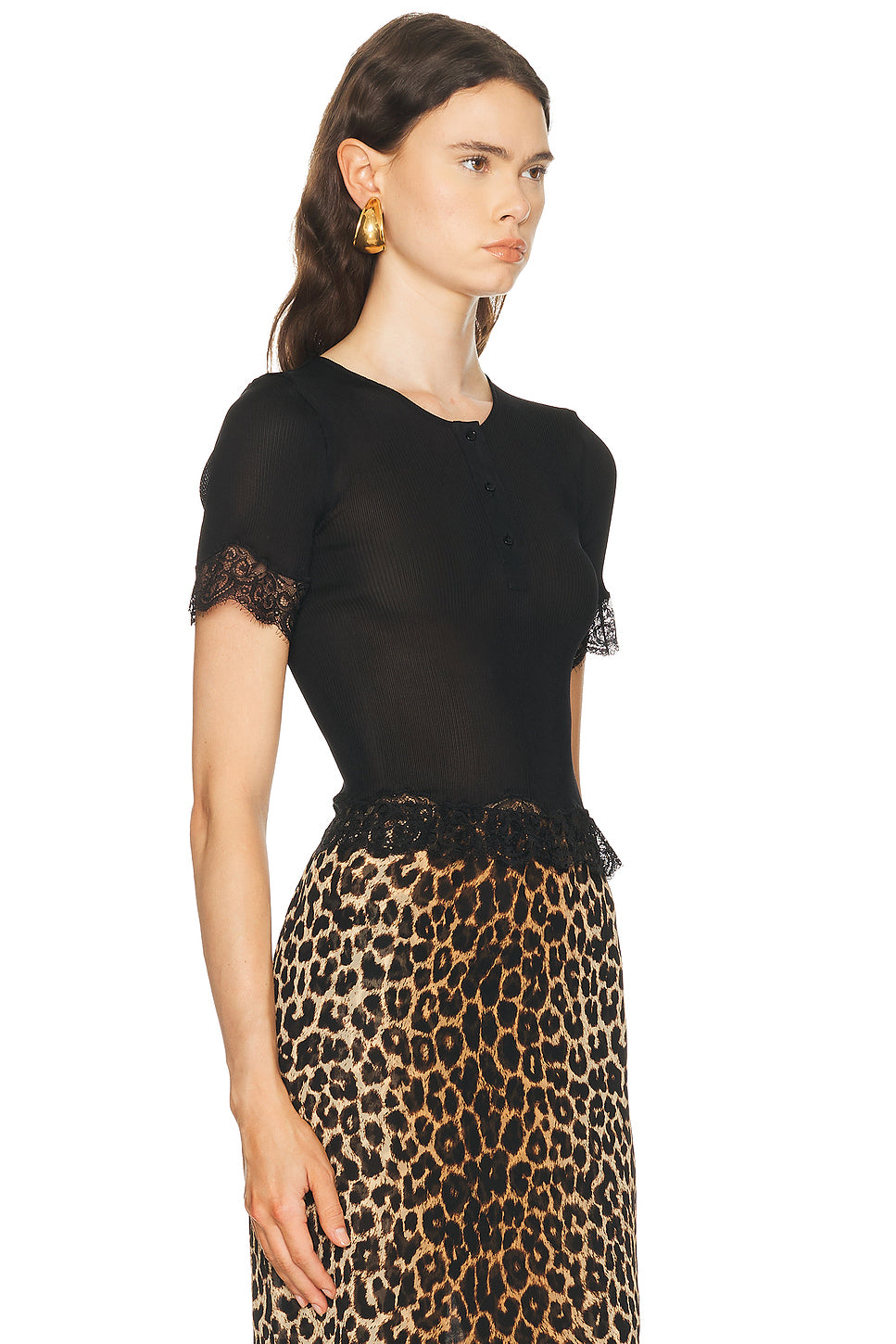 Lace Short Sleeve Top