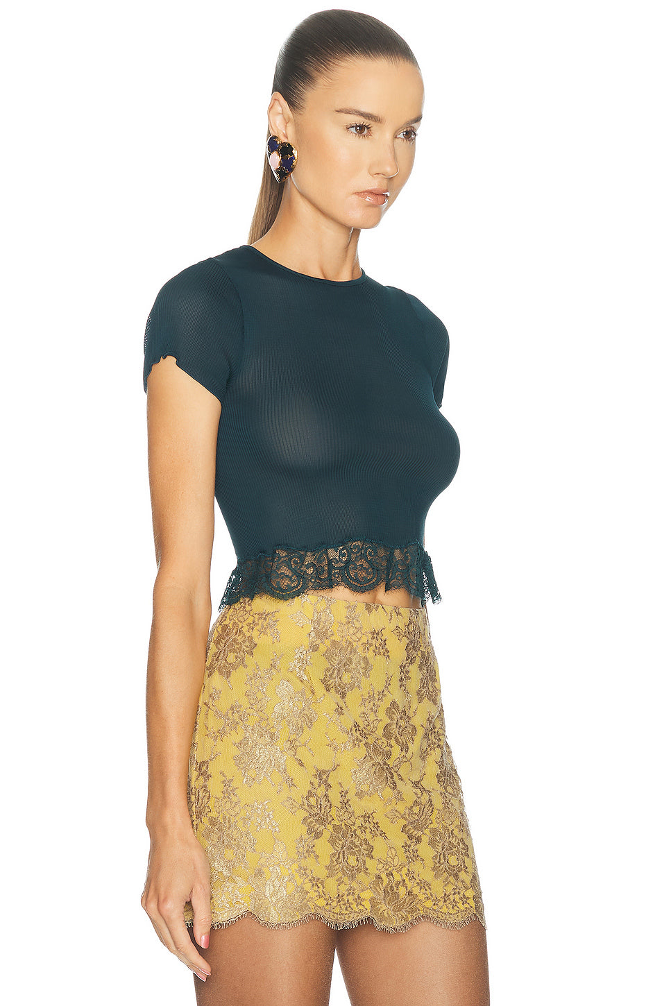 Lace Trimmed Tee