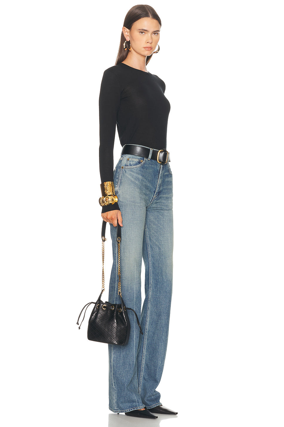 Small Cassandre Quilted Bucket Bag