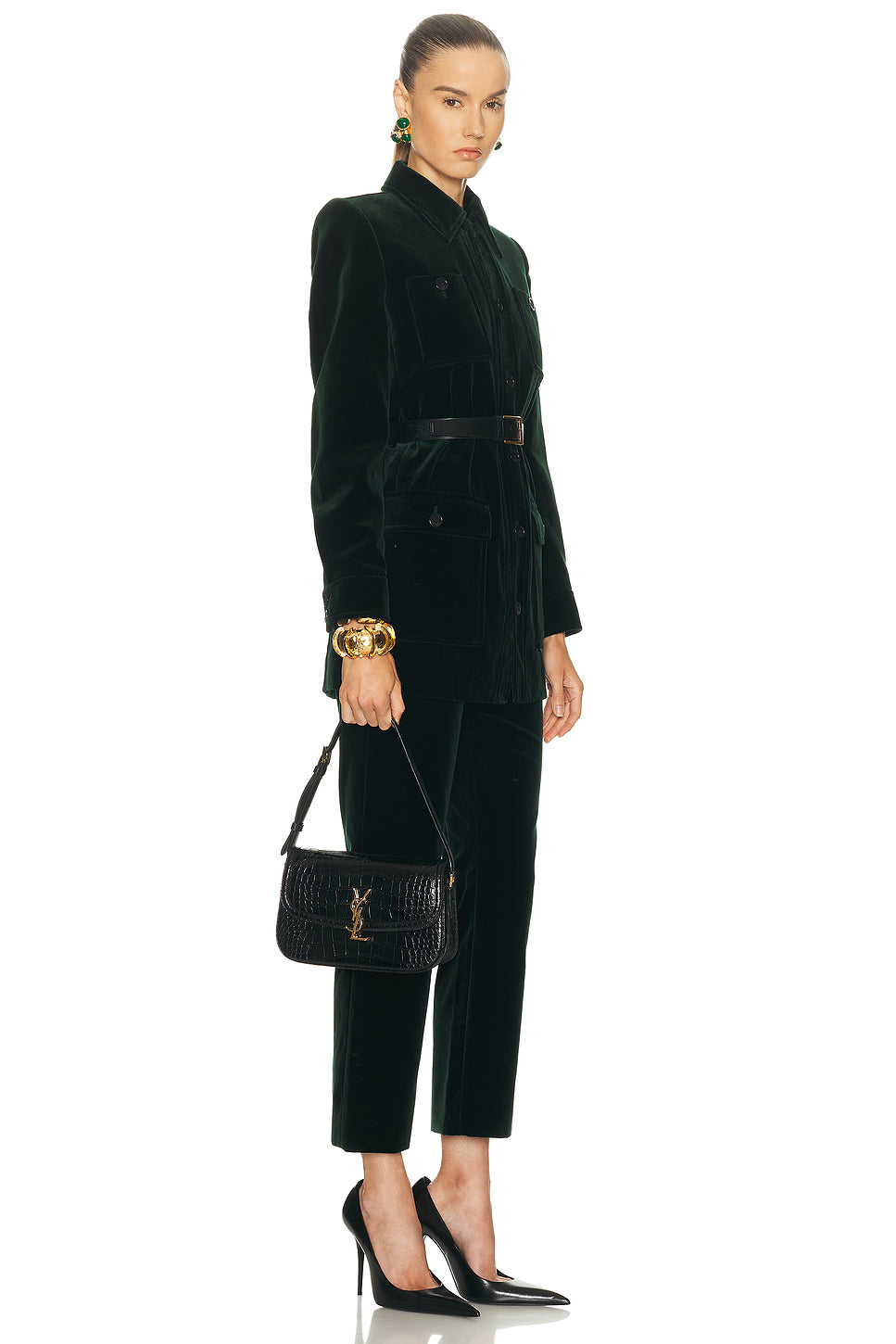 Medium Solferino Alligator Bag