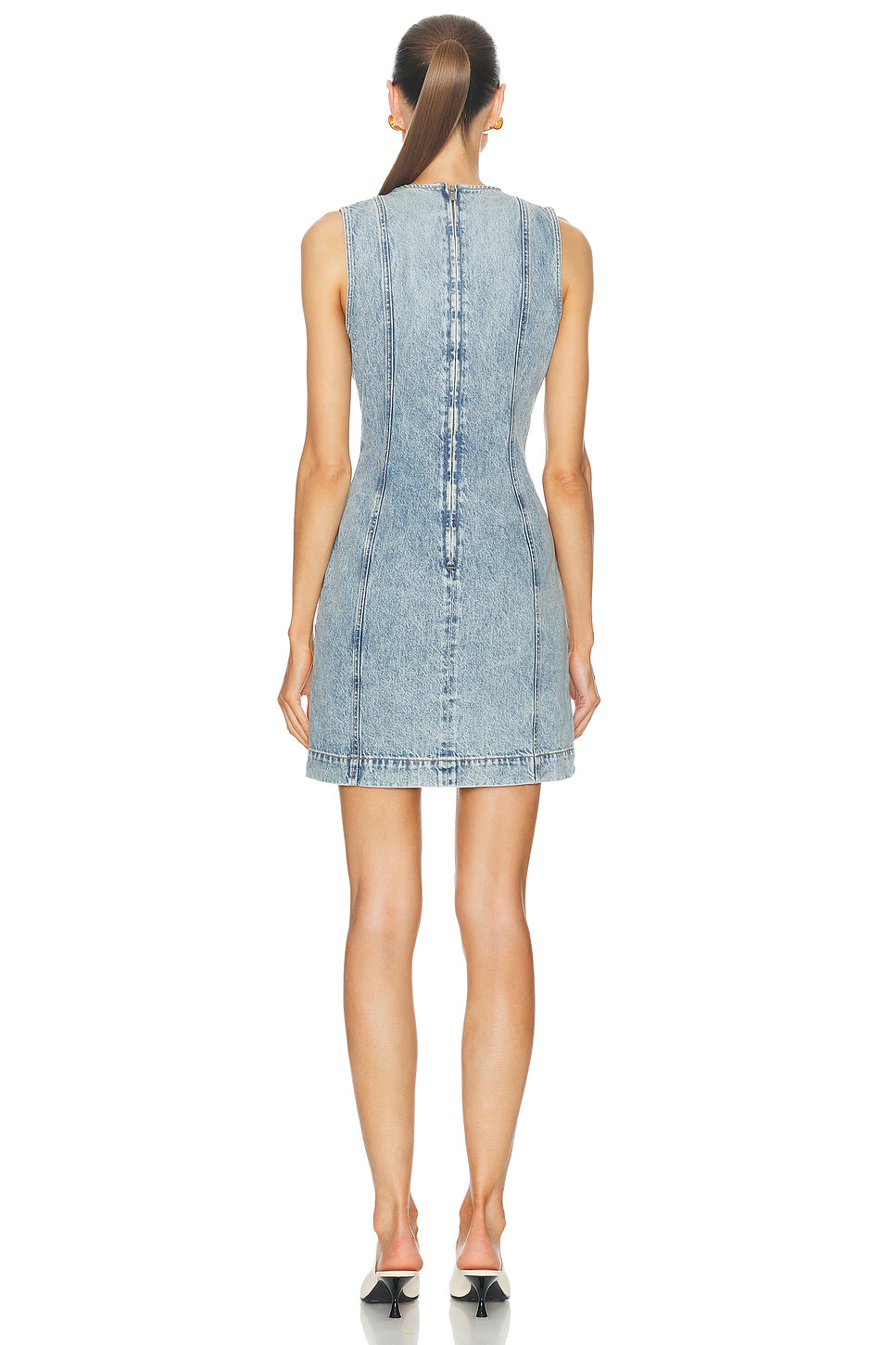 Hardware Detailed Denim Dress