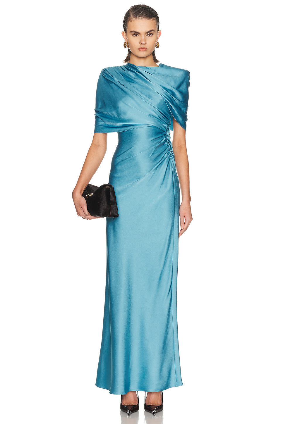 Draped Cape Gown