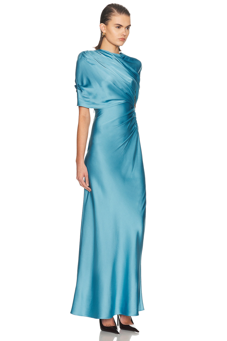 Draped Cape Gown