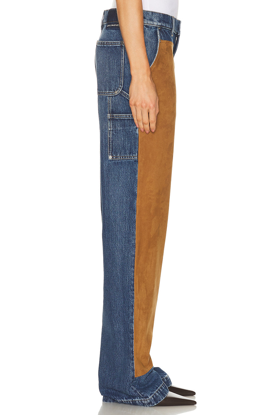 Denim & Suede Jeans