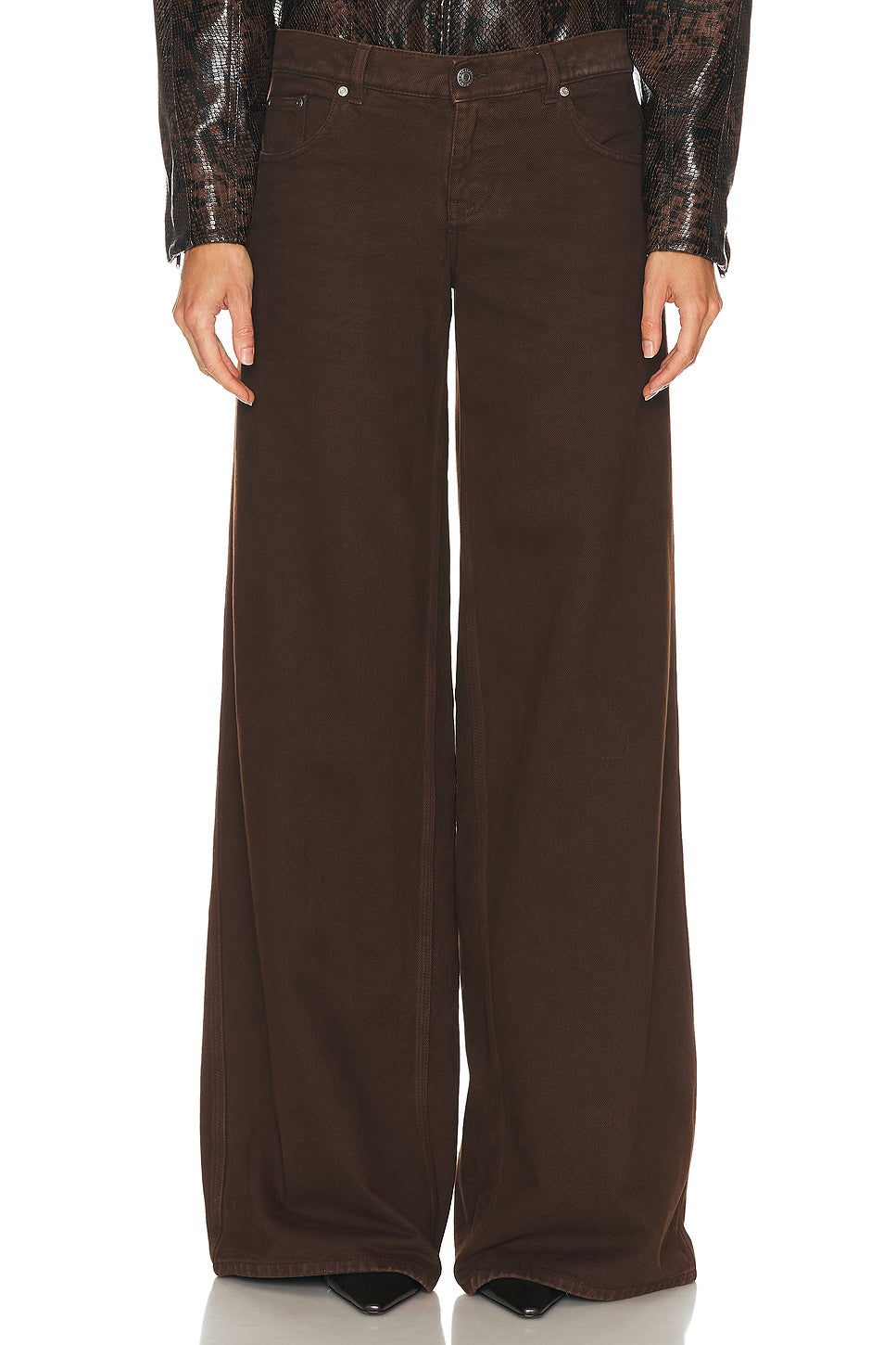 Mid Rise Wide Leg