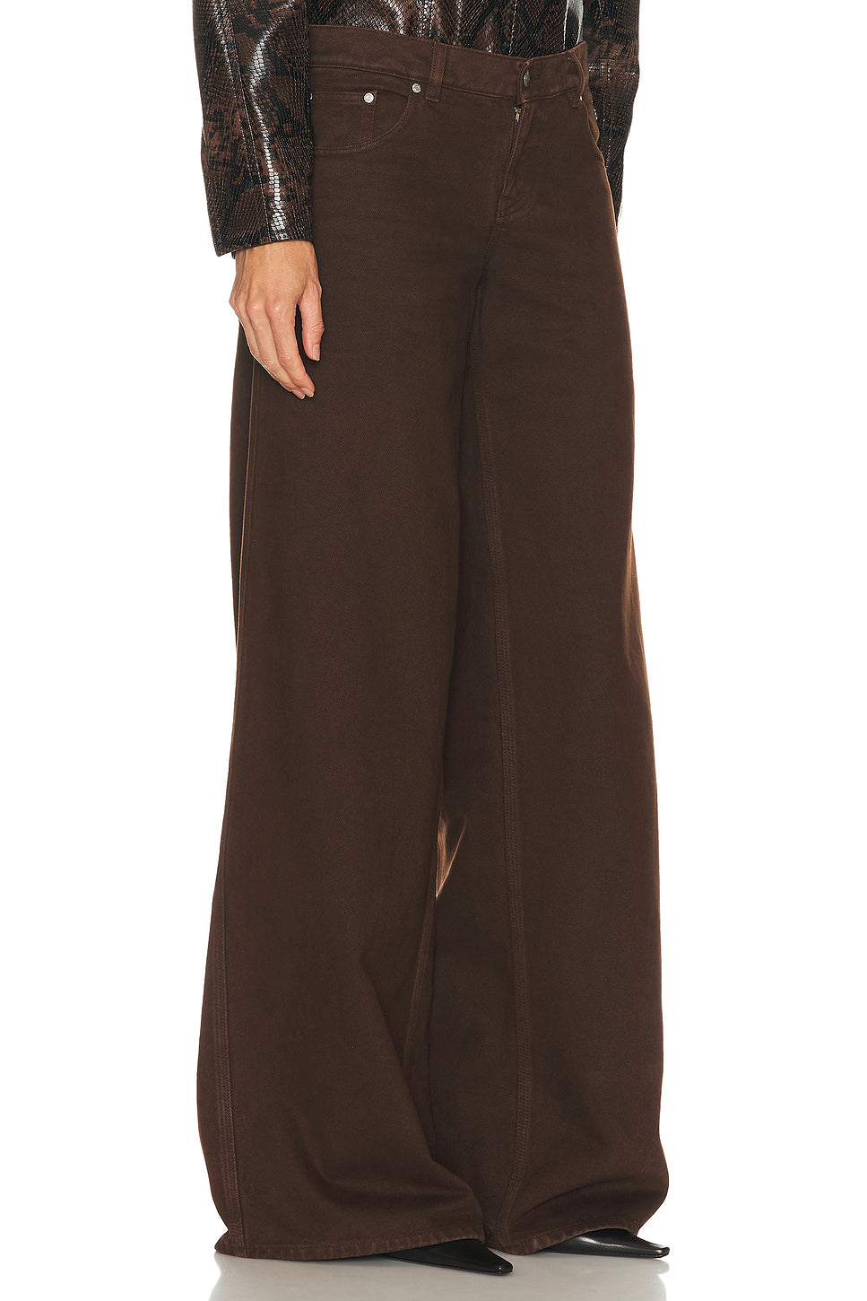 Mid Rise Wide Leg