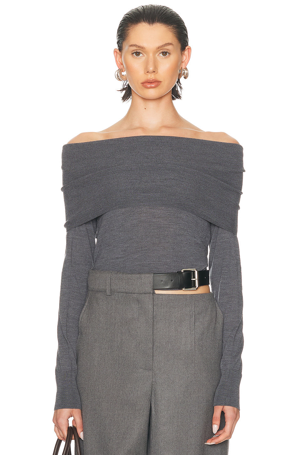 Wool Off The Shoulder Jumper