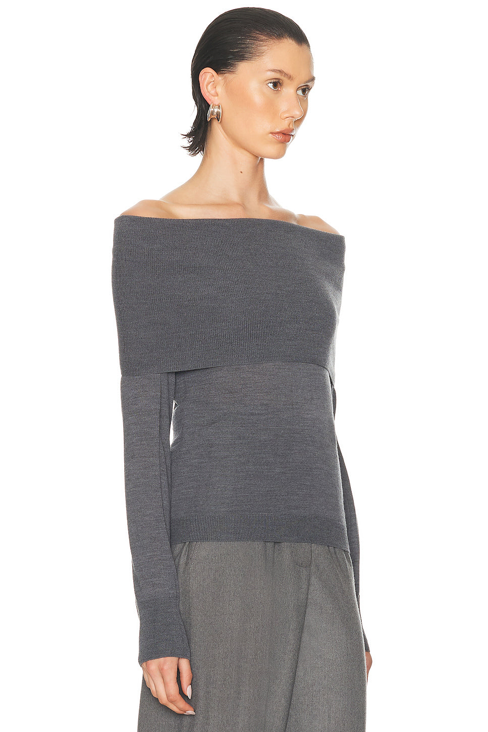 Wool Off The Shoulder Jumper