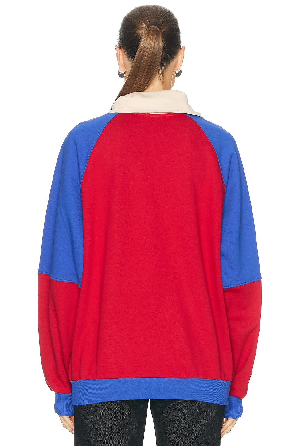 Colour Block High Neck Sweatshirt