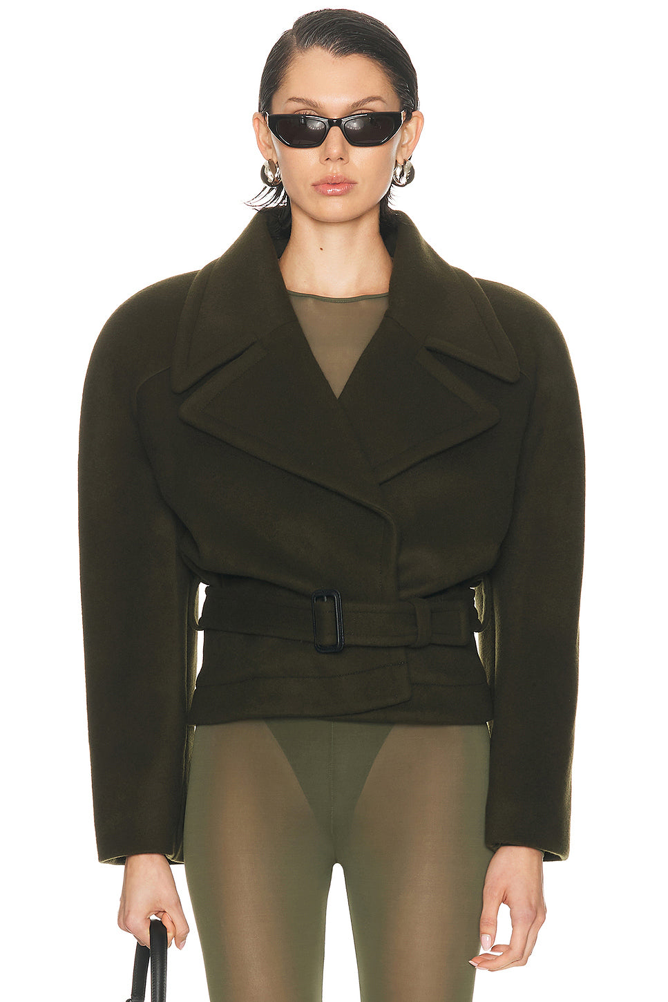 Brushed Wool Short Coat