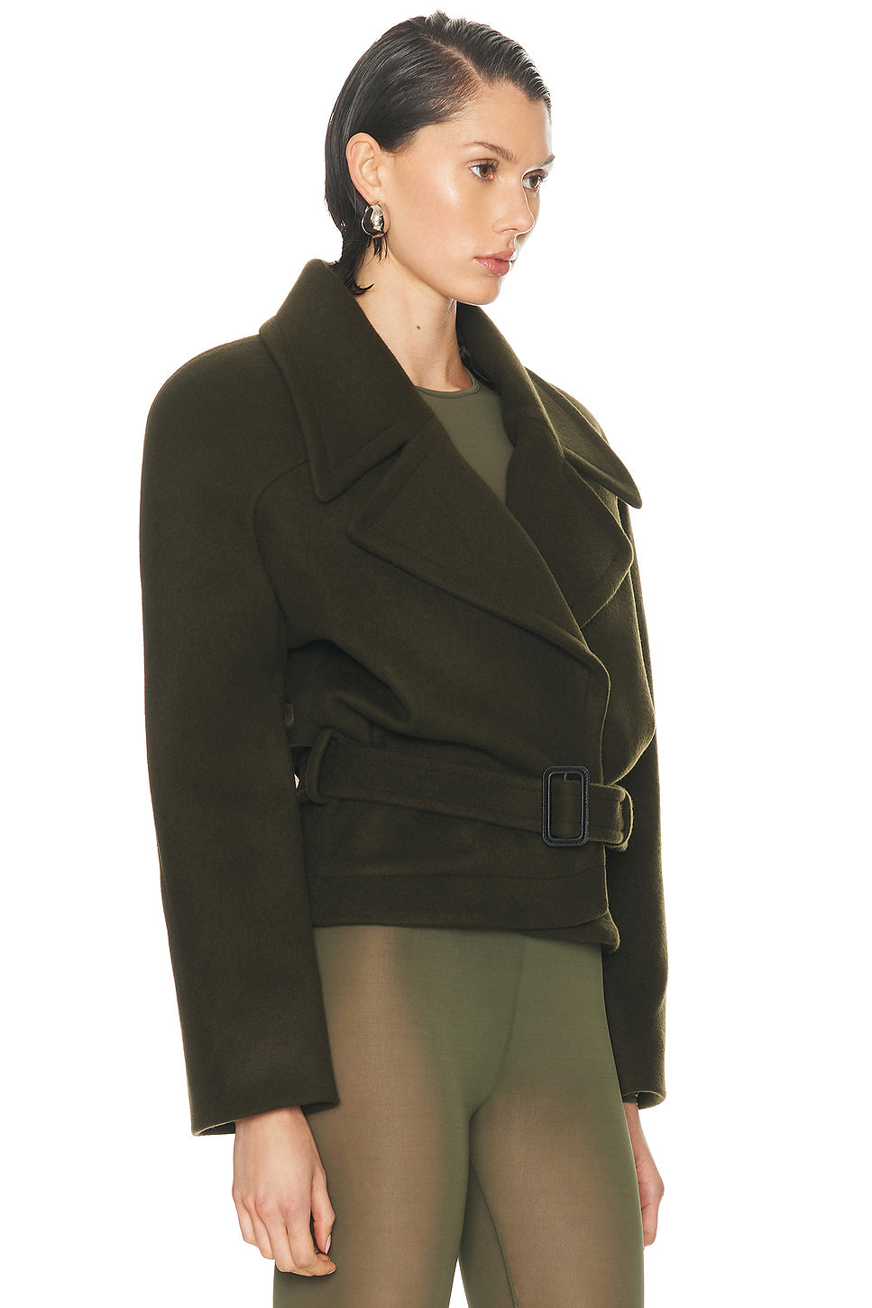 Brushed Wool Short Coat