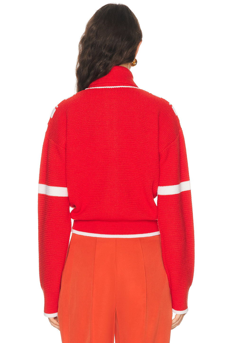 Sporty 80's Wool Knit Zip Jacket