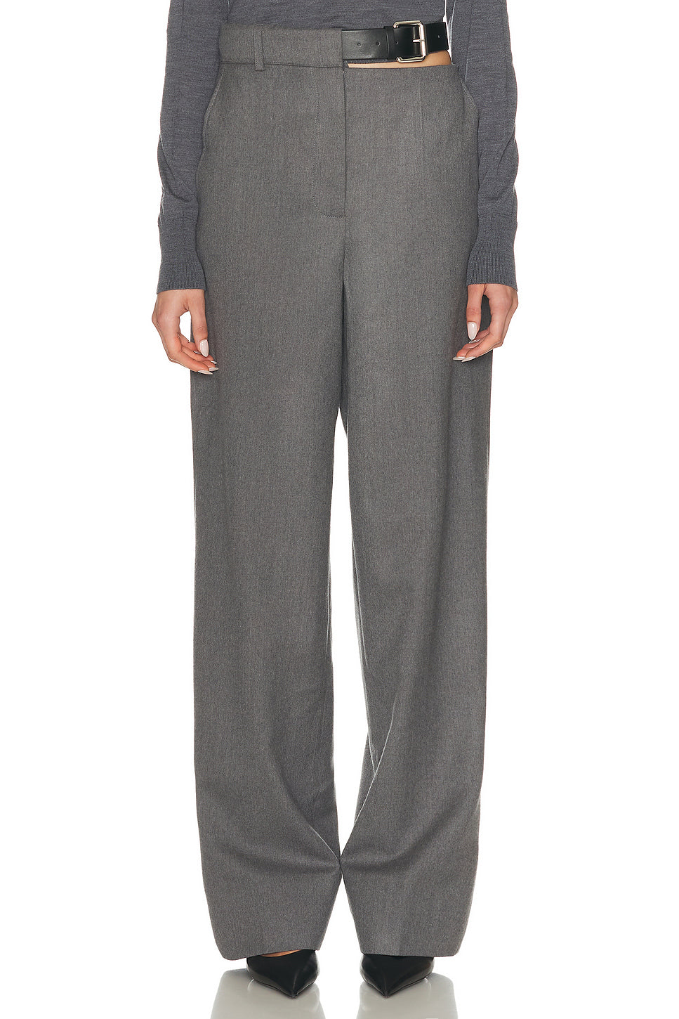 Belted Flannel Trouser