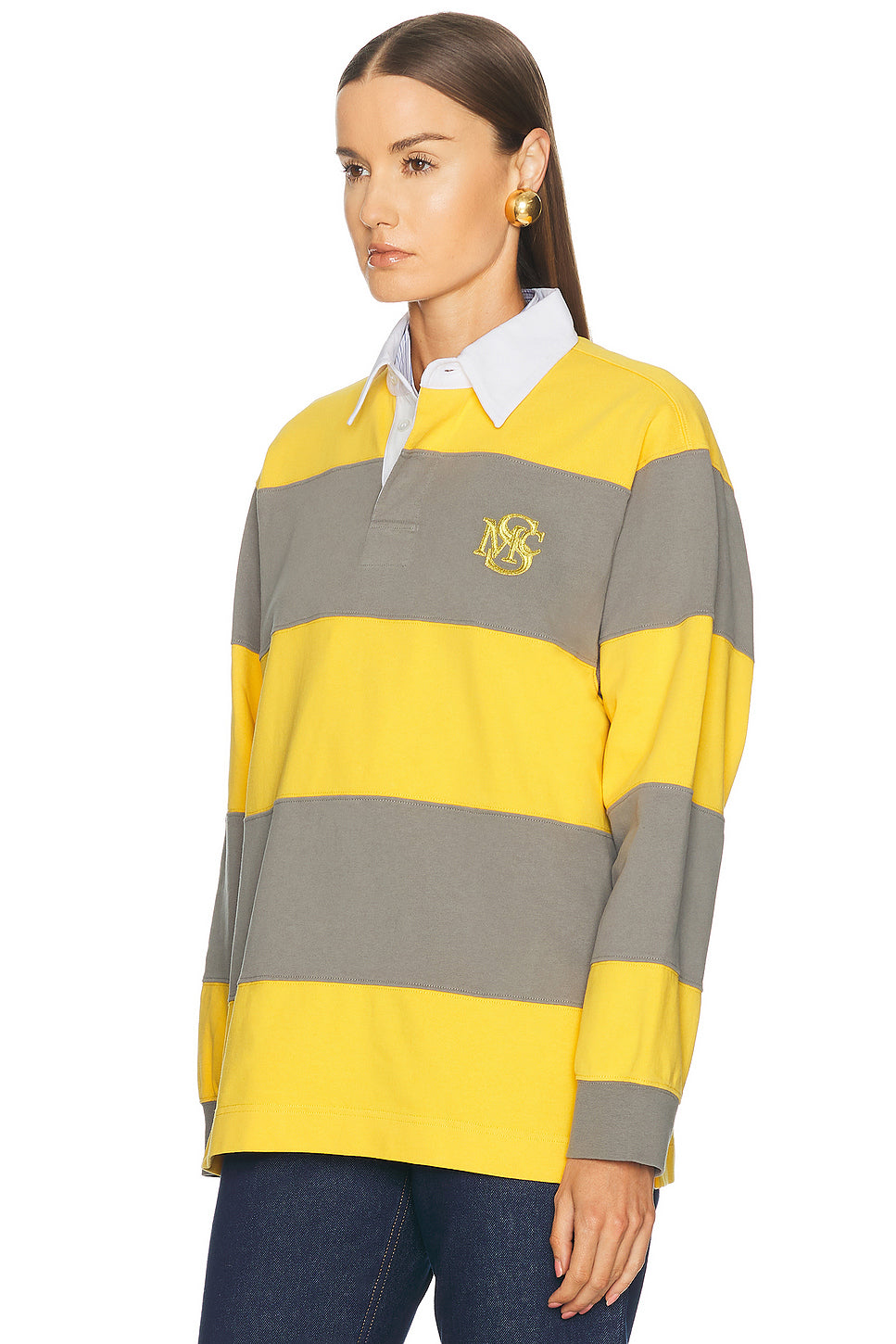 Colour Block Striped Polo