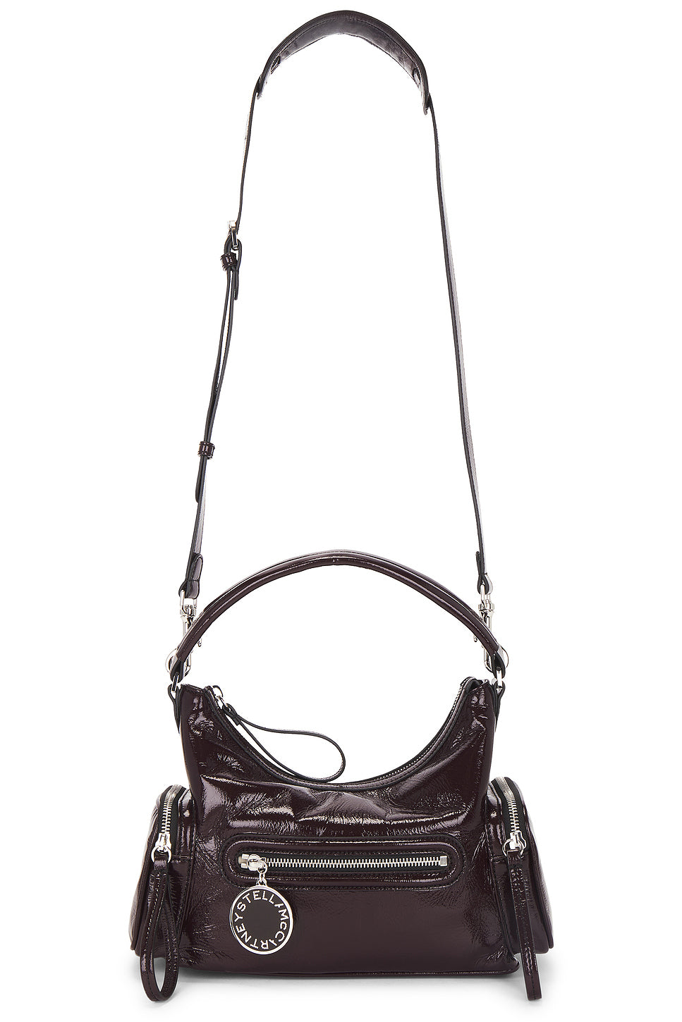 Cracked Patent Alter Mat Pony Small Shoulder Bag