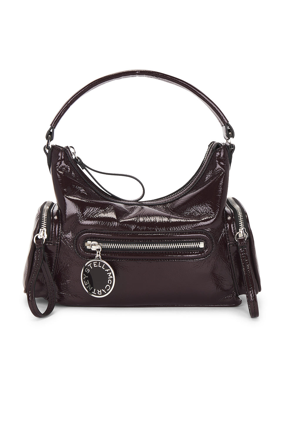 Cracked Patent Alter Mat Pony Small Shoulder Bag