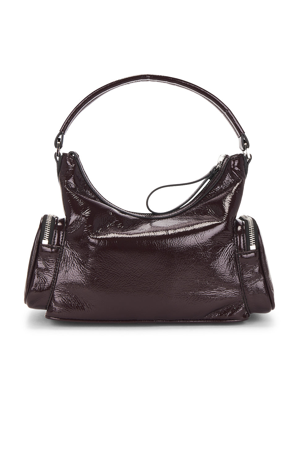 Cracked Patent Alter Mat Pony Small Shoulder Bag