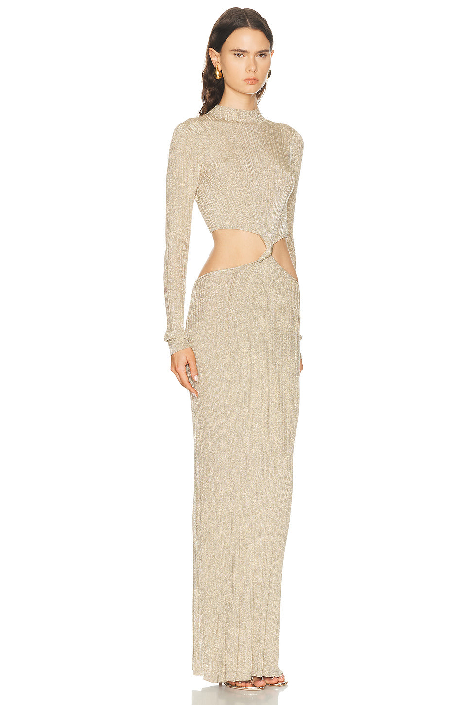 Metallic Twist Maxi Dress