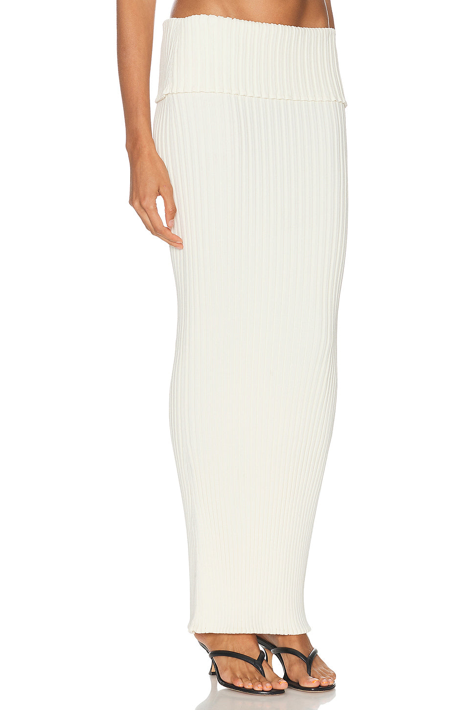 Ribbed Knit Maxi Skirt