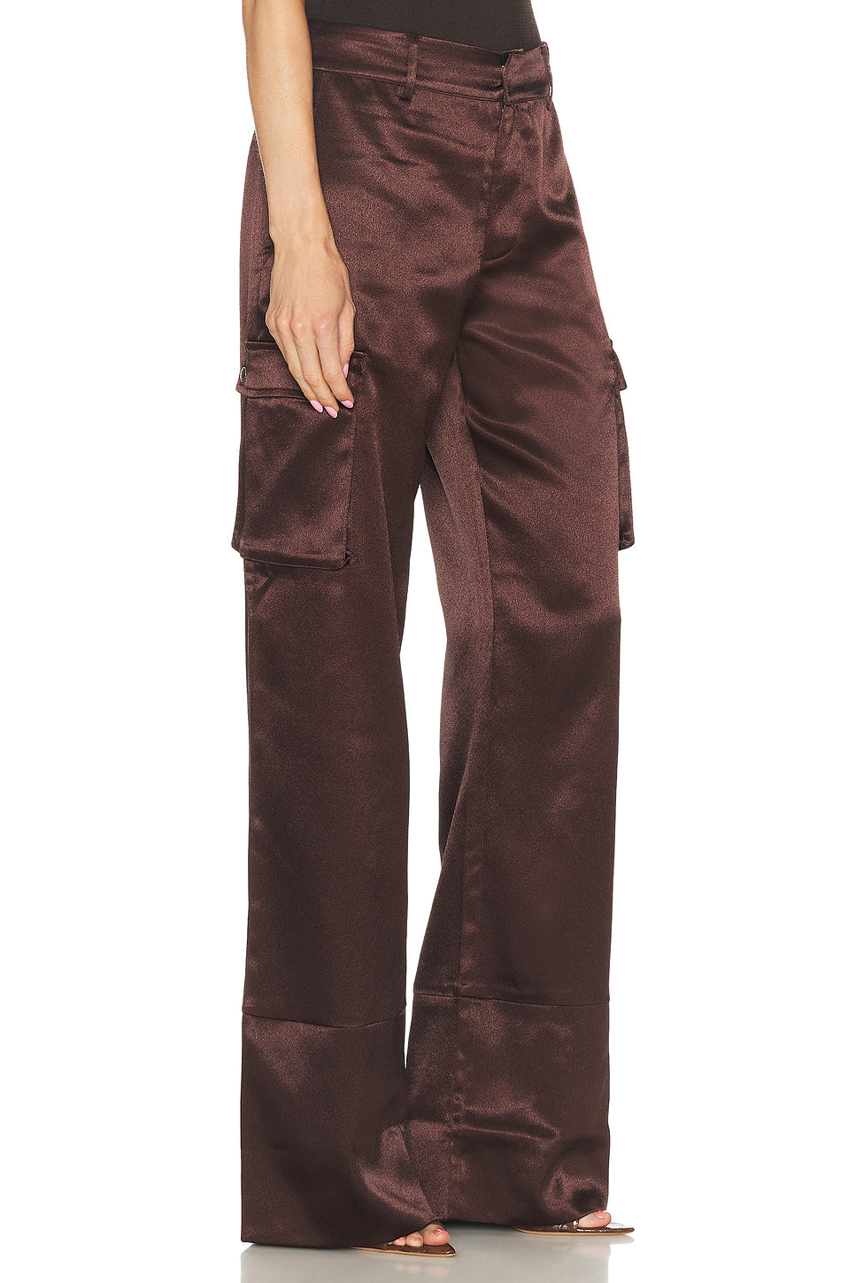 Galia Satin Cargo Pant