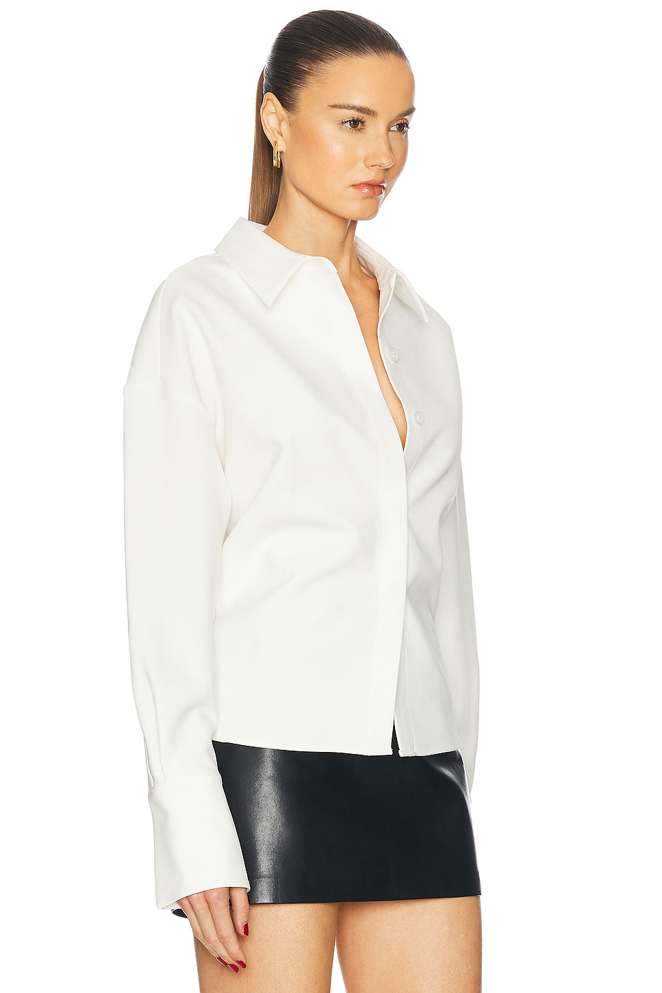 Rhia Draped Button Down Shirt