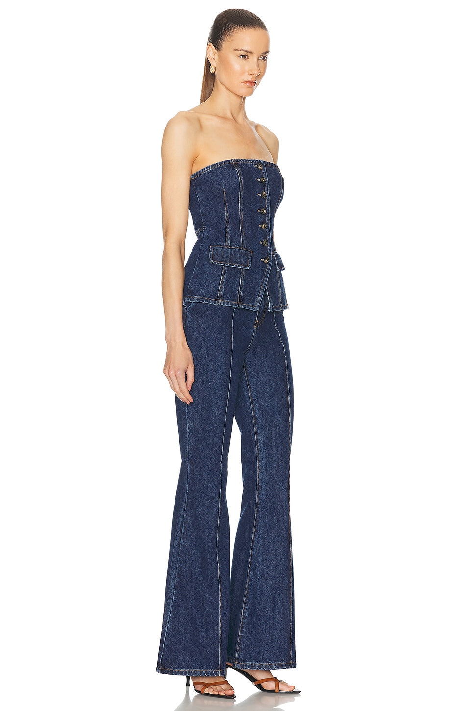 Denim Bandeau Jumpsuit