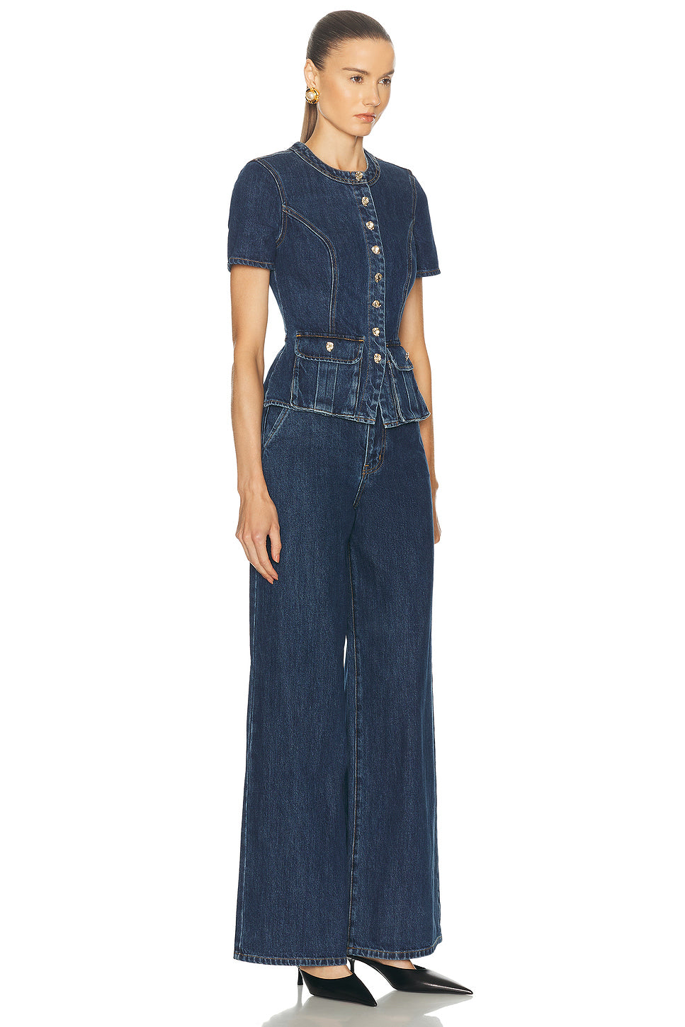 Denim Buttoned Jumpsuit