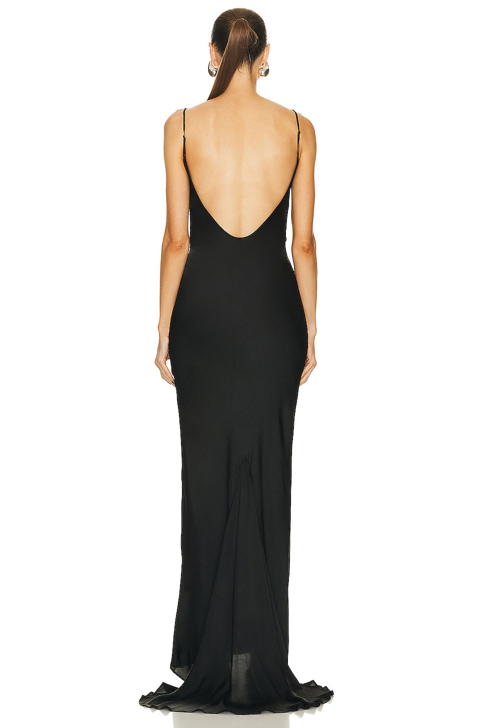 Lace Satin Maxi Dress